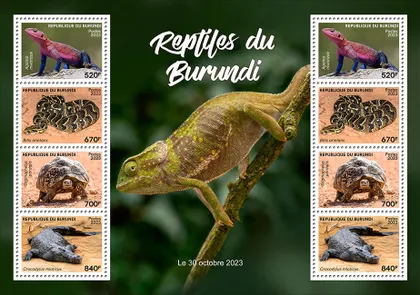 фото, Бурунди -Амфибии и Рептилии-2023.Чистый полный комплект.MNH.