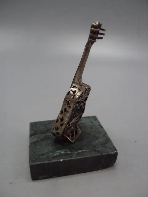 Купити Фигура на подставке статуэтка музыкальный инструмент гитара ажурная серебро 800 проба вес 127 г №16