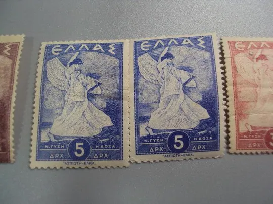 марки Греция 1945 живопись ангел лот 5 шт негаш №2630 Продаж