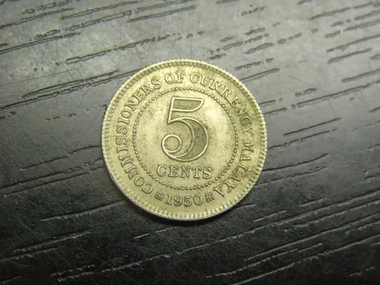 5 центів Малайя 1950 Ціна