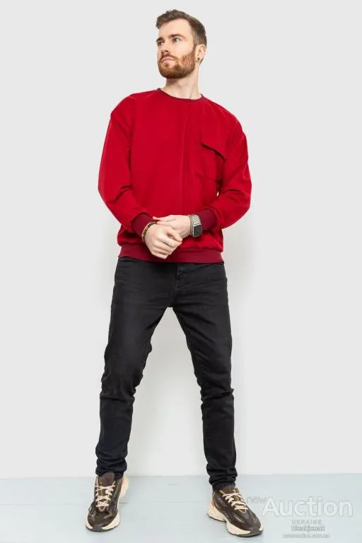 Купити Свитшот мужской, цвет бордовый, 208R0235