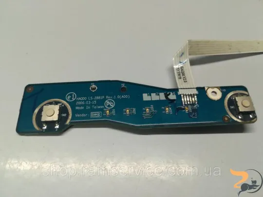 Кнопка включення для ноутбука DELL INSPIRON E1705, 9400, *LS-2881P, б/в Ціна