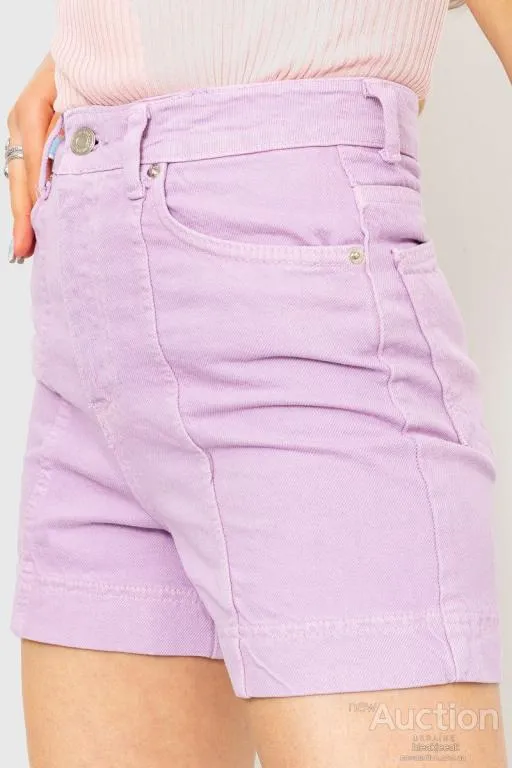Джинсовые шорты, цвет сиреневый, 214R245 З аукціону