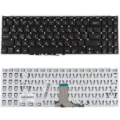 фото, Клавіатура для ноутбука ASUS (X509 series) ukr, black, без фрейма