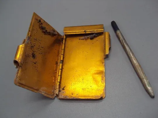 Блокнот парусник корабль металл записная книжка длина 8,5 см №13545 Недорого