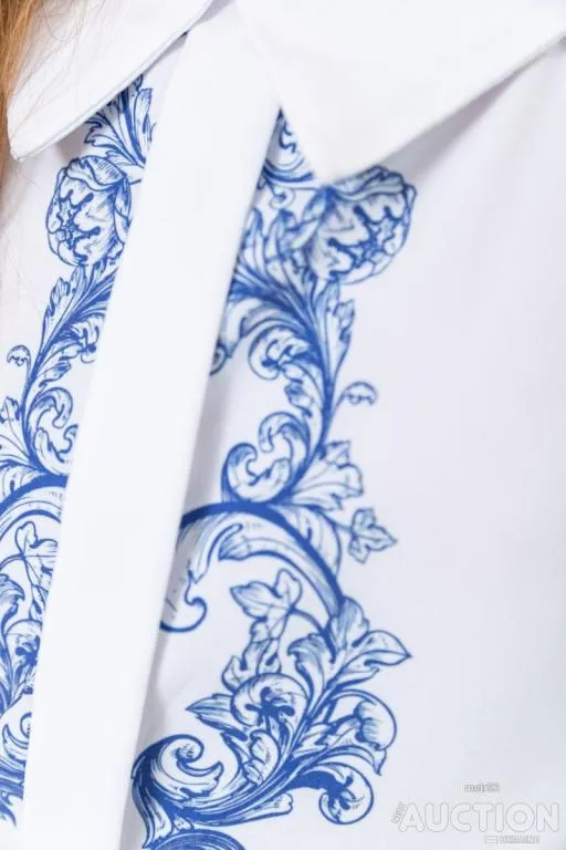 Блуза для девочек нарядная, цвет бело-синий, 172R026-1 Інтернет-аукціон