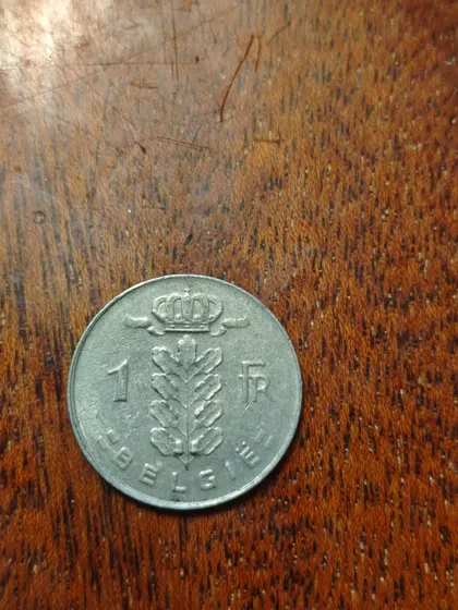 фото, Бельгія 1 франк 1977 BELGIQUE