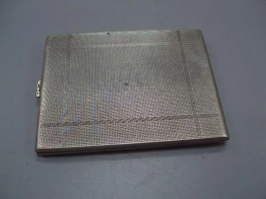 Портсигар серебро 835 проба РА 67 вес 151,15 г размер 8,2х10,1 см №3334 Недорого