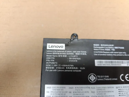 Оригінал АКБ Акумуляторна батарея живлення battery Оригінальна батарея 01AV478 SB10K97620 01AV479 01AV480 L17L3P71 L17M3P71 L17S3P71 11.58V 57WH для Lenovo ThinkPad T480S Продаж