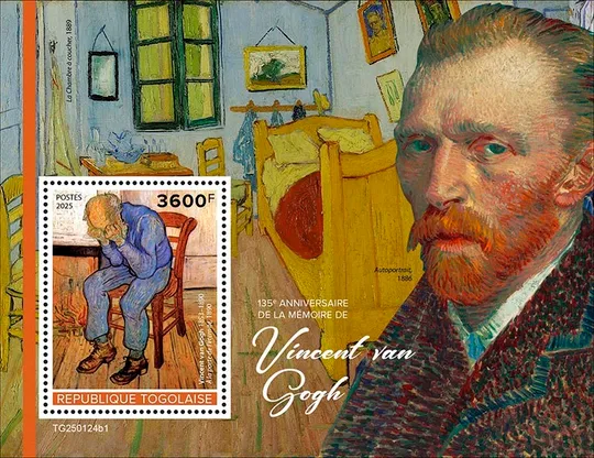 Того- Живопись-Винсент Ван Гог-2025.Чистый полный красивый комплект. MNH. Ціна