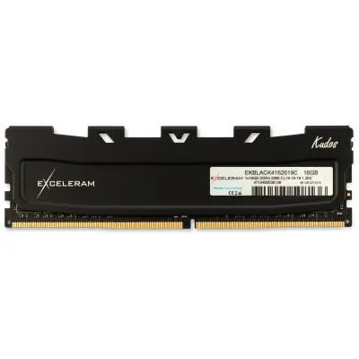 Модуль памяти для компьютера DDR4 16GB 2666 MHz Black Kudos eXceleram (EKBLACK4162619C) Ціна