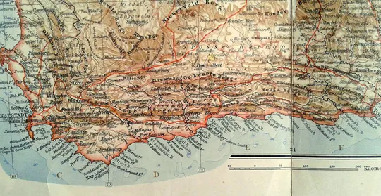 Мапа карта Німецькі та Британські колонії у Південній Африці 1905 р. Fv8.3 Інтернет-аукціон