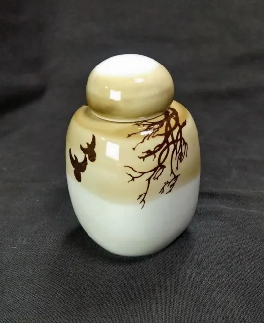 Банка для специй чая советский фарфор с рисунком в восточном стиле Полонное ЗХК чайница Де купити