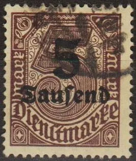 фото, 1923 - Німеччина - Доплатна - Надрук 5 Mi.89  _4,0 €