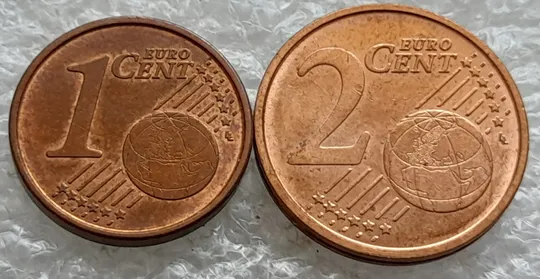 (1794) 1 євроцент 2017 та 2 євроценти 2017 Італія - 2 монети одним лотом (1 евроцент 2017, 2 евроцента 2017 Италия) Продаж