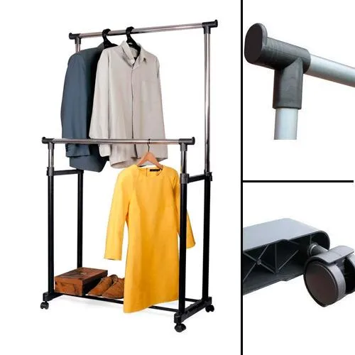 Купити Напольная стойка вешалка для одежды M до 30кг, 80x37x155см регулируемая