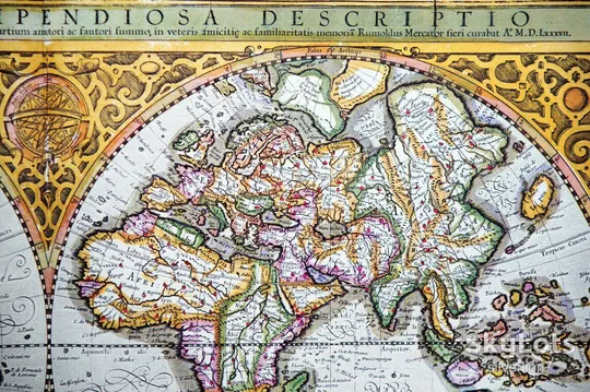 Купити Старовинна мапа карта Світу Меркатора і Хондіуса на папері верже 1630 Mercator-Hondius