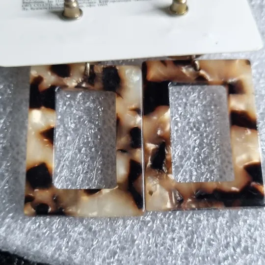 Сережки з леопардовим принтом, акрил Де купити