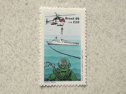 фото, Поштова марка Бразилія 1985 рік **