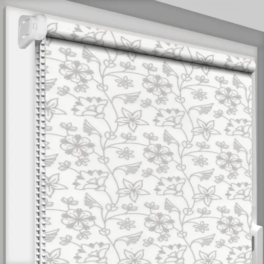 Рулонная штора Rolets Цветы 1-52721-1600 160x170 см открытого типа Белая Ціна