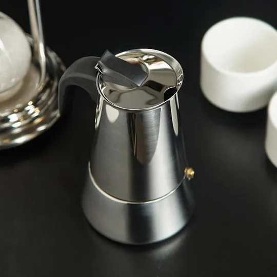 Гейзерная кофеварка "Генуя", нержавеющая сталь Ціна