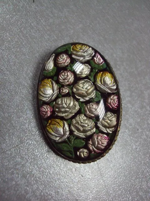 Брошка брошь цветы розы цветочки серебро 830S проба Европа вес 11,84 г размер 3,9х2,8 см №11913 Ціна