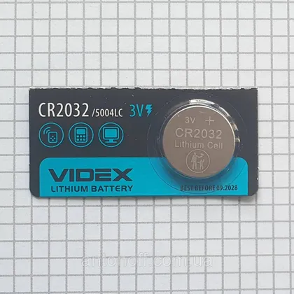 фото, Батарейка літієва Videx CR2032 Lithium / 5004LC 3V