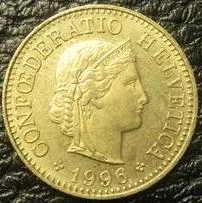 5 рапенів 1996 B Швейцарія Ціна