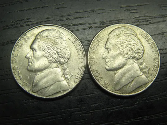 5 центів 1998 США (два різновиди) Ціна