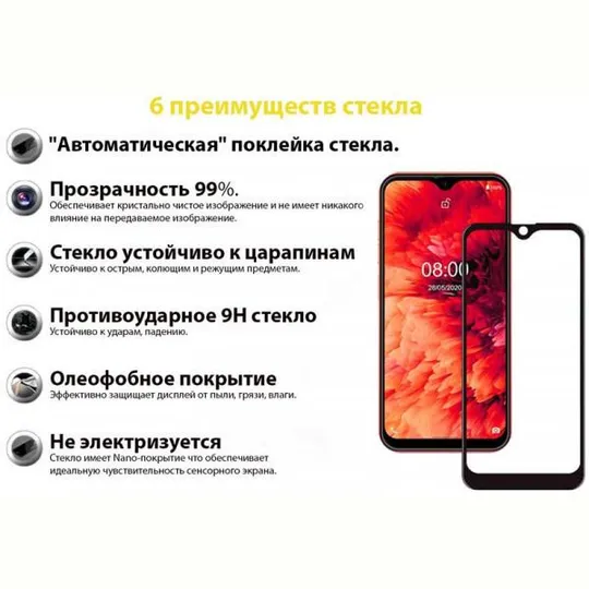 Защитное стекло BeCover для Ulefone Armor Note 8/ Note8P Black (707317) Продаж