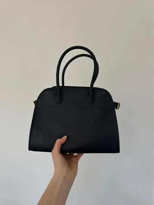 Сумка The Row Soft Margaux 26 Bag in Leather Black  99718 Продаж