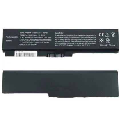 фото, Батарея для ноутбука Toshiba PA3817 (Satellite: L650, L650D, L750, L770, L775 series) 10.8V 4400mAh Black