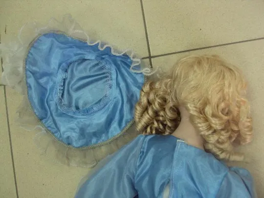 фарфоровая кукла дама с зонтиком 80-82 см целая №272 Продаж