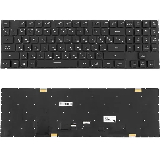 Клавіатура для ноутбука ASUS (GX703 series) rus, black, без фрейму, підвіска клавіш (RGB per-key) Ціна