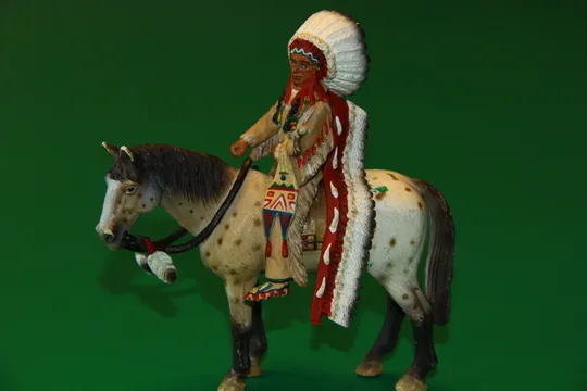 Купити ІНДІАНЕЦЬ ВОЖДЬ СІУ на коні индеец SCHLEICH 90-100мм ФРГ ФРН