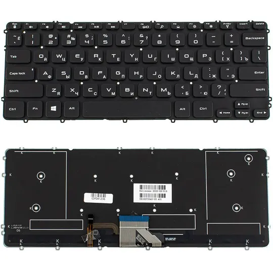 Купити Клавіатура для ноутбука DELL (XPS: 15 9530, Precision: M3800) rus, black, без фрейма, підсвічування клавіш