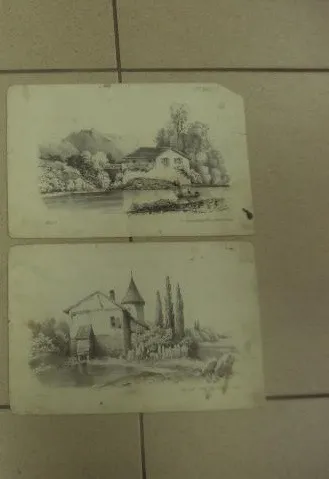 литографии германия архитектура lith druck u verlag v wilh hermes in berlin лот 2 шт №8339 Ціна