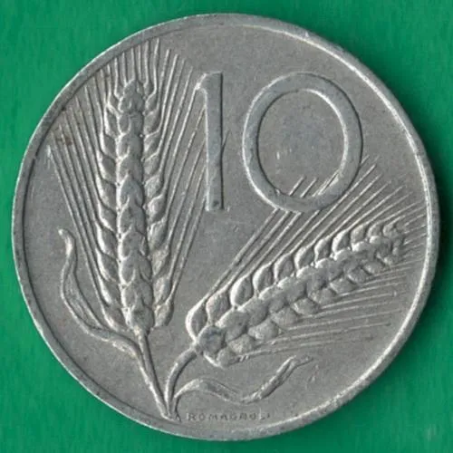 10 лір 1974 року Італія [М] Ціна
