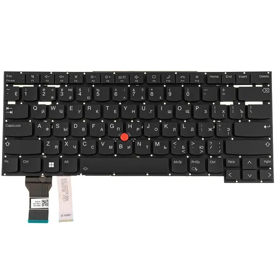 Купити Клавіатура для ноутбука LENOVO (ThinkPad: T14s Gen 2) rus, black, без фрейму, підсвічування клавіш (ОРИГІНАЛ)