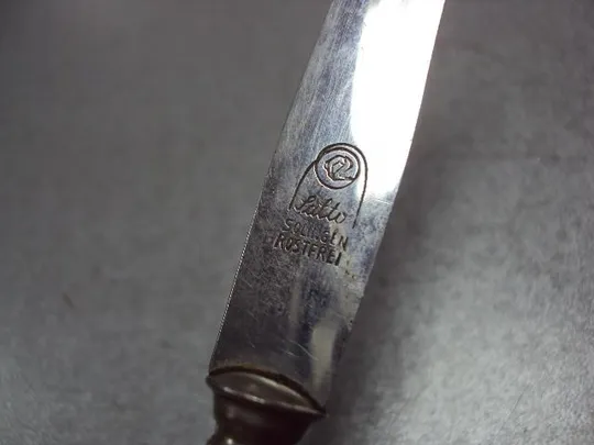 Столовые приборы десертный набор вилка и нож Solingen Rostfrei металл дерево длина 15 и 16 см №13270 Недорого