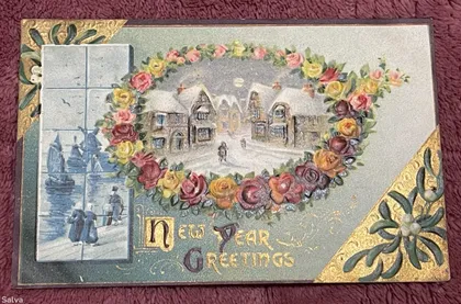 фото, Поштова листівка 1900-1960 ( з тисненням)