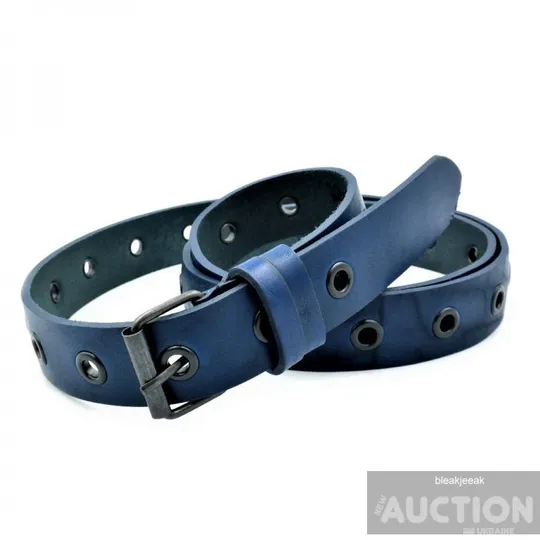 Купити Жіночий шкіряний ремінь темно-синій