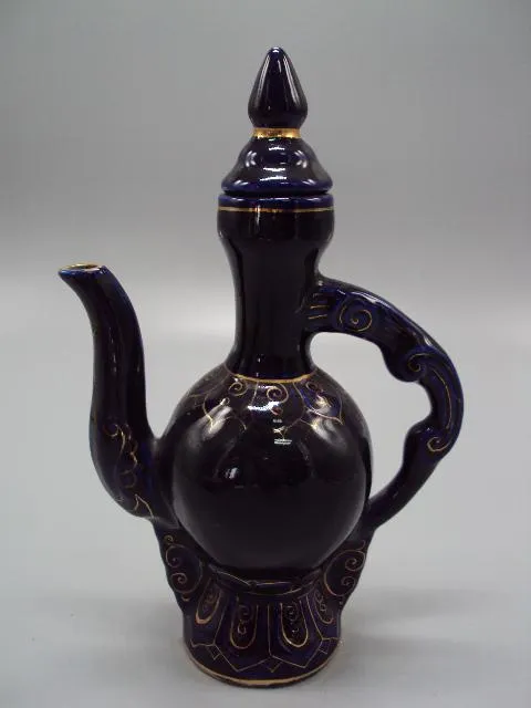 Графин штоф кувшин чайник фарфор кобальт высота с крышкой 18,2 см, без 14,7 см №14052 Ціна