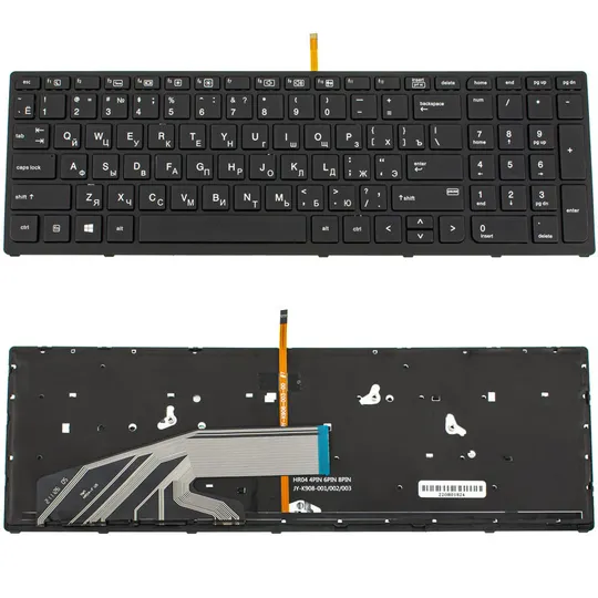 Купити Клавіатура для ноутбука HP (ZBook: 15 G3, 15 E3, 17 G3) rus, black, підсвічування клавіш