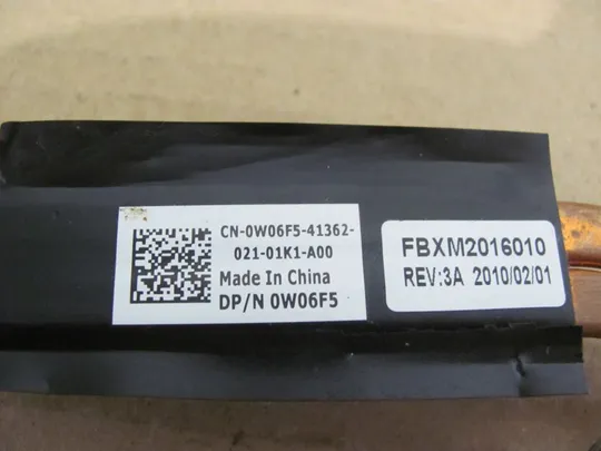 номер0189-22 термотрубка охолодження 0W06F5 для Dell Precision M6500 оригінал Інтернет-аукціон