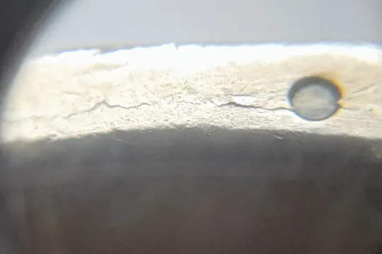 (5176) 1 гривня 2012 розшарування металу (расслоение) на гурті (1 гривна 2012 брак) Продаж