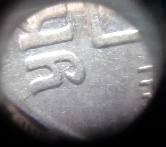 (1386) 5 копійок 1992 розкол на аверсі від канту через 'У' (різновид) (5 копеек 1992 брак) Недорого