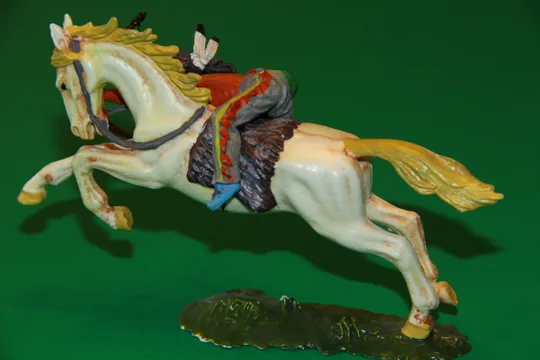 ІНДІАНЕЦЬ З ЛУКОМ НА КОНІ №6847 индеец ELASTOLIN 70мм ФРГ Продаж