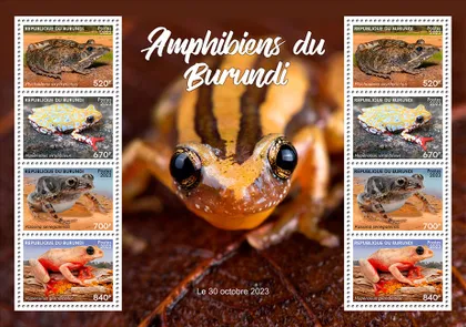 фото, Бурунди -Амфибии и Рептилии-2023.Чистый полный комплект.MNH.