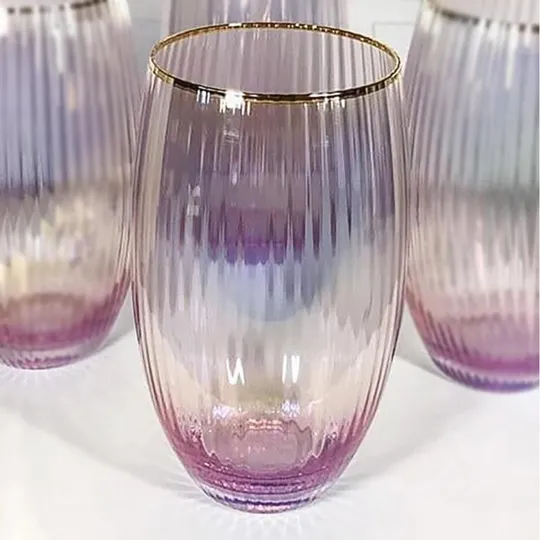 Стакан стеклянный "Оптик Голд", 625мл, Перламутровый Ціна